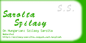 sarolta szilasy business card